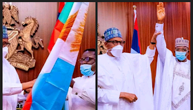 President Buhari receives Ben Ayade and Bello Matawalle