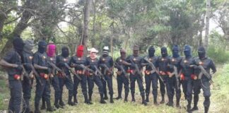 Heavily armed militants of the IPOB