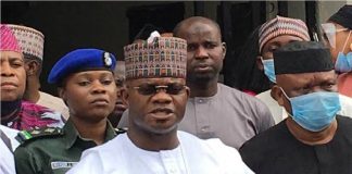 Governor of Kogi State, Alhaji Yahaya Bello commiserated with families of the victims of recent building collapse in Ikoyi, Lagos State