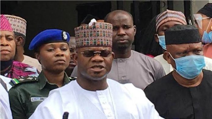 Governor of Kogi State, Alhaji Yahaya Bello commiserated with families of the victims of recent building collapse in Ikoyi, Lagos State