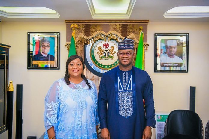 Vice President Republic of Liberia, Dr. Jewel Taylor, and the Kogi State governor, Yahaya Bello