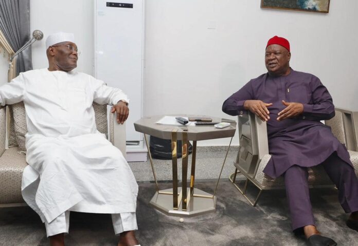 From (Left) Alh. Atiku Abubakar with Sen. Anyim Pius Anyim