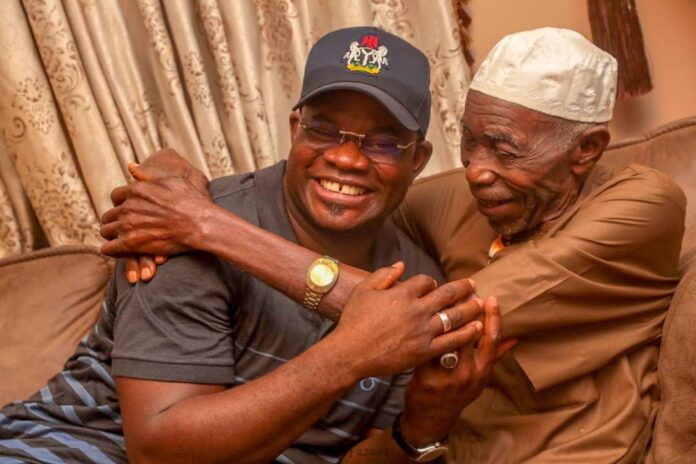 Pa Yusuf Okala embrace Governor Yahaya Bello and poured encomium on him