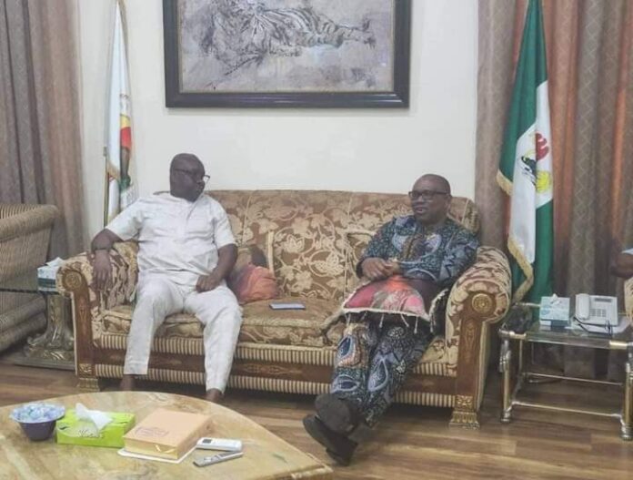 Obi (right) with Fayose at the later's home in Lagos