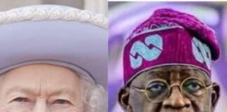 Queen Elizabeth II and Bola Asiwaju Tinubu