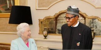 Queen Elizabeth II and President Muhammadu Buhari