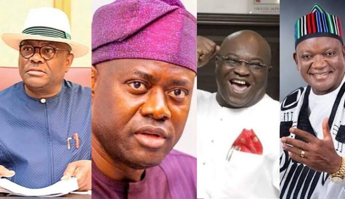 Nyesom Wike, Seyi Makinde and Samuel Ortom