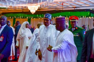 President Muhammadu Buhari and Governor Yahaya Bello at the Villa 