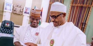 President Muhammadu Buhari and Governor Yahaya Bello