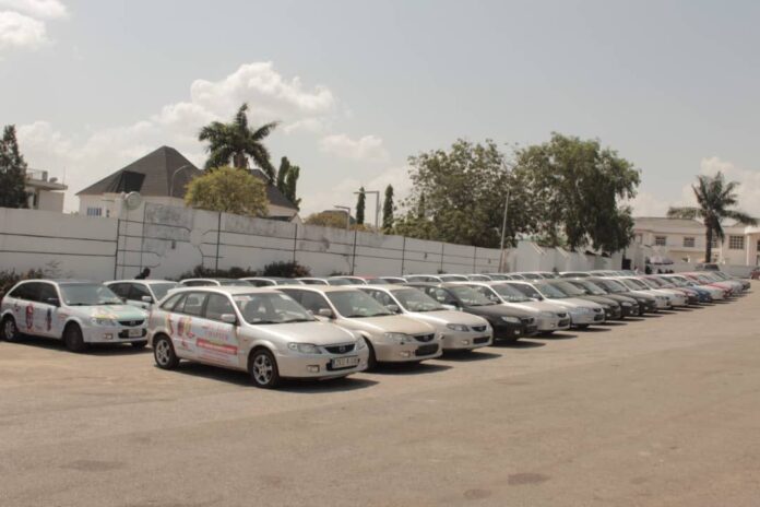 The 46 campaign vehicles distributed to the campaign coordinators for Bola Ahmed Tinubu /Shetima