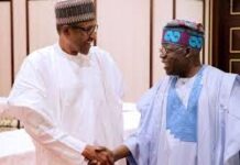 Former President Muhammadu Buhari meets President Bola Ahmed Tinubu