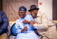 Asiwaju Bola Tinubu, the Presidential Candidate of the ruling All Progressives Congress (APC), hosted ex-President Goodluck Jonathan and representatives of the ECOWAS Election Monitoring Team at his Abuja residence on Tuesday.