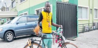 Bello Ahmed, the Katsina youth who rode a bicycle to Lagos to see Tinubu, Nigeria's President-Elect