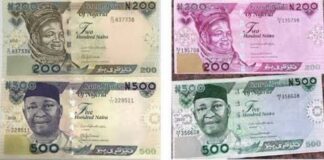 The old naira note and the new Naira note