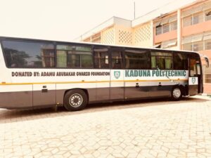 A Luxurious bus donated by Prof. Adamu Gwarzo