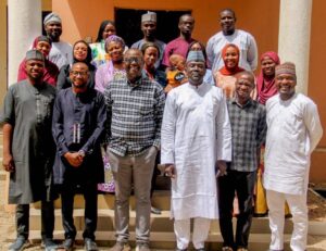 A group photograph with Mr. Muyiwa Fasakin and Mal. Yushau Shuaib