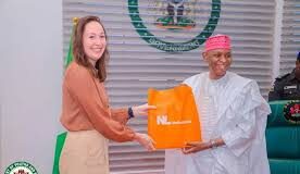 Kano State Governor, Abba Kabir Yusuf with Ms Eva De Wit, First Secretary Migration at the Embassy of the Kingdom of Netherlands