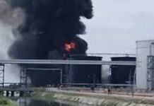 Fire outbreak at Dangote Refinery