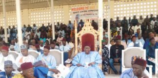 The Shehu of Borno, Dr Abubakar Ibn Umar Garbai Al-amin El-kanemi at Ramat Square Maiduguri