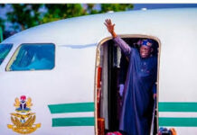 President Bola Tinubu leaves for France in brand new Airbus