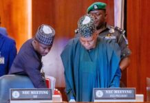 Vice President, Kashim Shettima and Dr Usman Mohammed Shettima at the State House