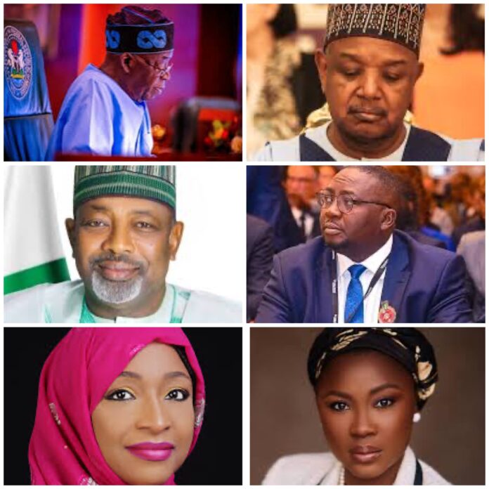 Collage of President Bola Ahmed Tinubu’s Ministers