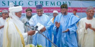 The Sultan of Sokoto, Alhaji Muhammad Sa'ad Abubakar, confers on Professor Isa Ali Pantami the esteemed traditional title of Majidadin Daular Usmaniya.