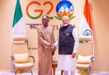 Indian Prime Minister Narendra Modi And President of Nigeria, Ahmed Bola Tinubu, at the G20 conference