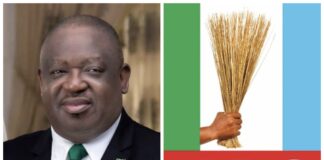 Gov. Caleb Mutfwang and APC logo