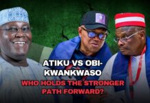 Collage Pictures of Atiku, Obi, Kwankwaso