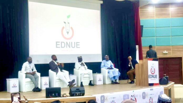 A cross discussion during the fourth Annual Conference of the Ednue Initiative, a one-day interactive conference held at Nile University, Abuja A cross discussion during the fourth Annual Conference of the Ednue Initiative, a one-day interactive conference held at Nile University, Abuja