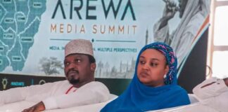 Arewa Media Summit: The Facts Behind the Narratives Mohammed Dahiru Lawal with Barrister Fatima Zahra Umar at the Arewa Media Summit