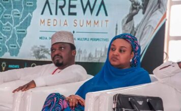 Arewa Media Summit: The Facts Behind the Narratives Mohammed Dahiru Lawal with Barrister Fatima Zahra Umar at the Arewa Media Summit