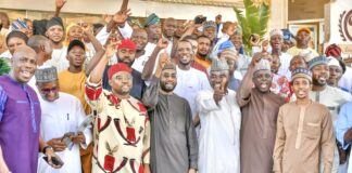 TMS Unveils Website, Hosts Abuja Workshop on Tinubu’s Reforms Group photograph at the venue with the DG of NITDA, Mal. Kashifu Inuwa Abdullahi, Mal. Yusha’u Shuaib of IMPR, with other dignitaries