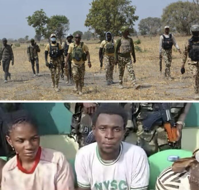 Troops rescued NYSC members Troops rescued NYSC members